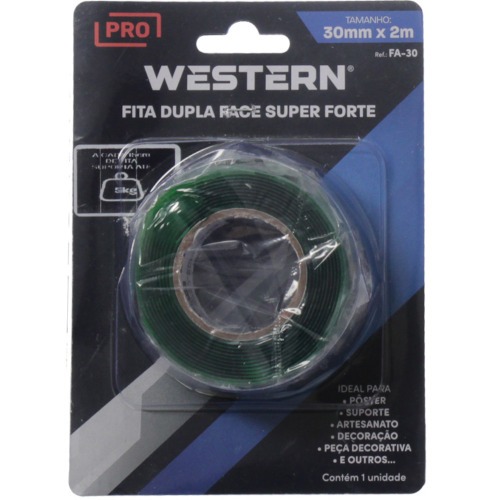 Fita dupla face acrlica 30 mm x 2 m super forte