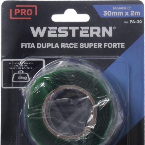 Fita dupla face acrlica 30 mm x 2 m super forte