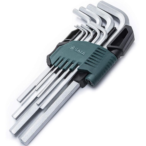 Jogo de chave allen hexagonal longa 1,5 a 10 mm com 9 peças Jogo de chave allen hexagonal longa 1,5 a 10 mm com 9 peças