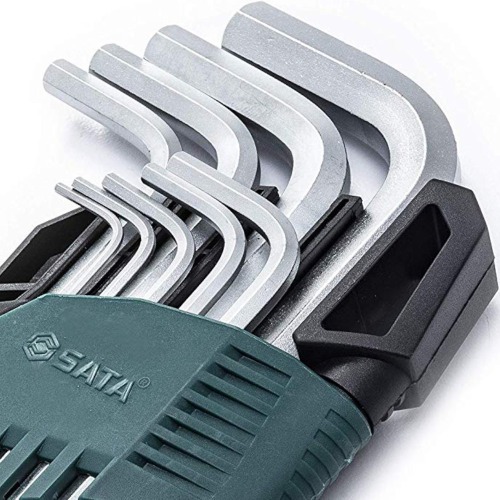 Jogo de chave allen hexagonal longa 1,5 a 10 mm com 9 peças Jogo de chave allen hexagonal longa 1,5 a 10 mm com 9 peças