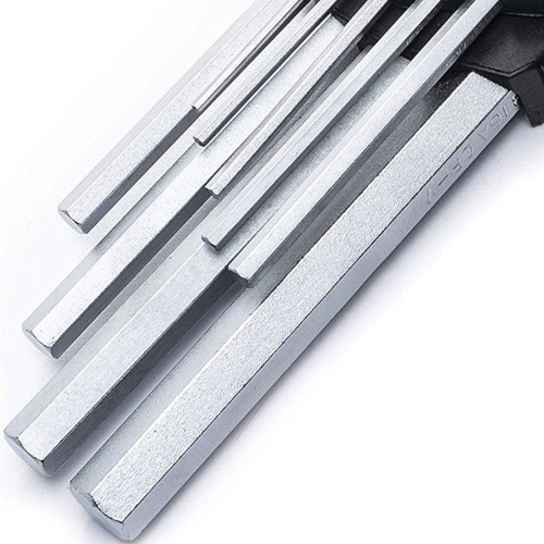 Jogo de chave allen hexagonal longa 1,5 a 10 mm com 9 peças Jogo de chave allen hexagonal longa 1,5 a 10 mm com 9 peças