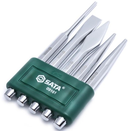 Jogo de talhadeira, puno e saca-pinos com 5 peas