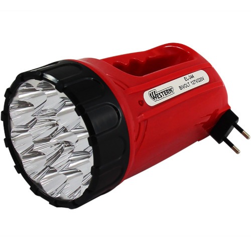 Lanterna a bateria 4V recarregvel com 15 Leds - EL-344  110V/220V