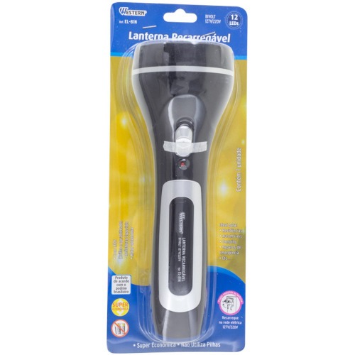 Lanterna a bateria 4V recarregável com 12 Leds - EL-81N  110V/220V Lanterna a bateria 4V recarregável com 12 Leds - EL-81N  110V/220V