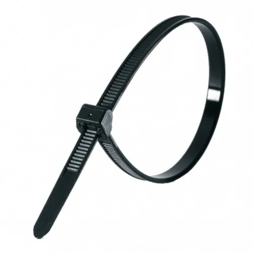 Abraçadeira de nylon preta 3,6 mm x 20 cm com 100 peças