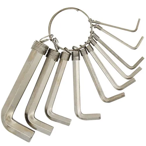 Jogo de chave allen 1,5 a 10 mm 10 peças