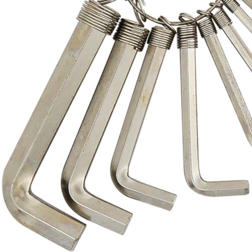Jogo de chave allen 1,5 a 10 mm 10 peas