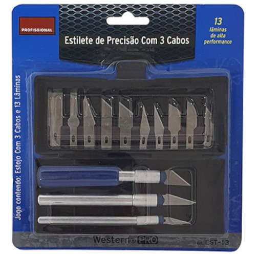 Jogo de estilete de precisão com 16 peças - EST-13 Jogo de estilete de precisão com 16 peças - EST-13