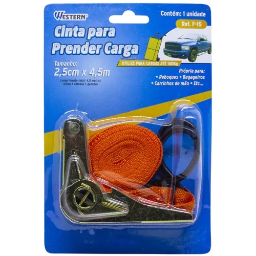 Cinta para prender carga com catraca 4,5 metros