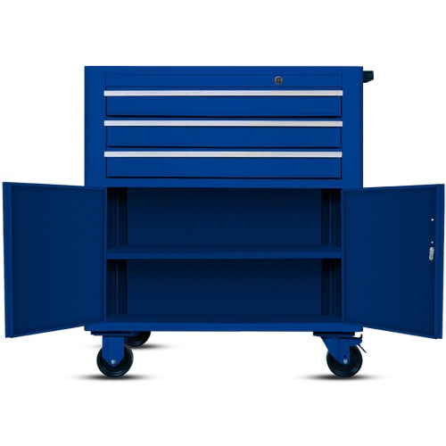 Carrinho para ferramentas com 3 gavetas e 2 portas  Carrinho para ferramentas com 3 gavetas e 2 portas