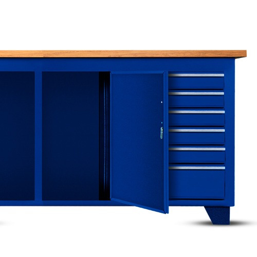 Bancada fechada com 6 gavetas e 2 portas RLL-204 Bancada fechada com 6 gavetas e 2 portas RLL-204