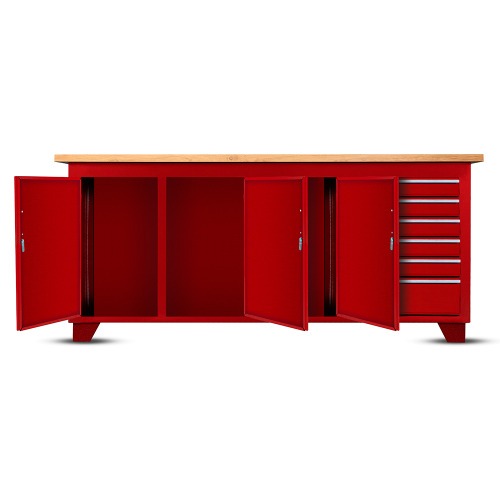 Bancada fechada com 6 gavetas e 3 portas RLL-214