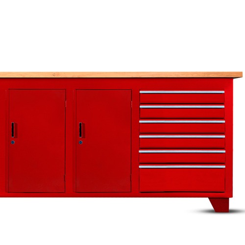 Bancada fechada com 6 gavetas e 3 portas RLL-214