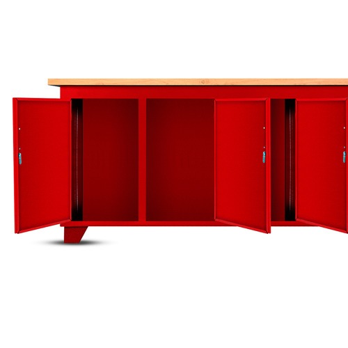 Bancada fechada com 6 gavetas e 3 portas RLL-214