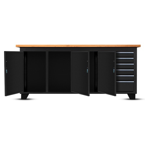 Bancada fechada com 6 gavetas e 3 portas RLL-214