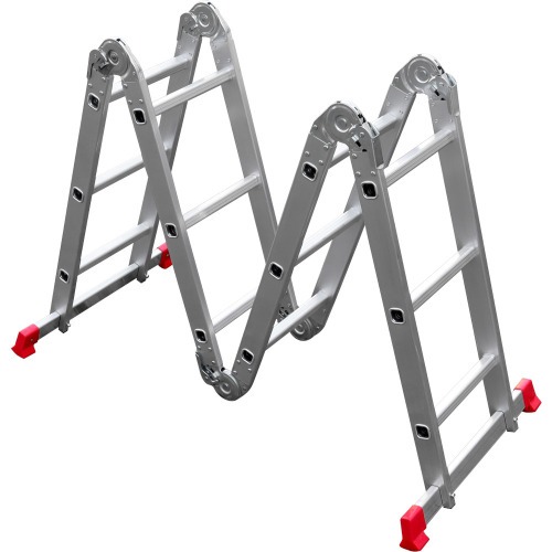 Escada multifuncional de alum�nio 3 x 4 com 12 degraus 8 em 1 - 428132