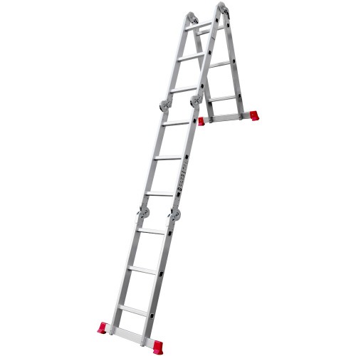 Escada multifuncional de alum�nio 3 x 4 com 12 degraus 8 em 1 - 428132