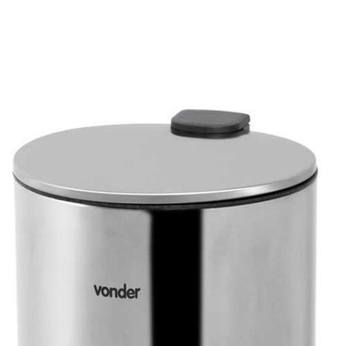 Lixeira inox 30L com pedal e balde 