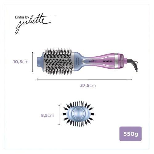 Escova secadora 4 elementos 1200W By Juliette - ES-JU-03  110V/220V