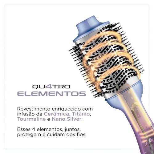 Escova secadora 4 elementos 1200W By Juliette - ES-JU-03  110V/220V