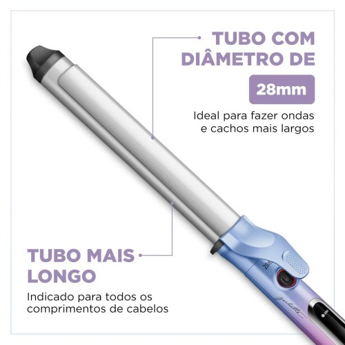 Modelador de cachos 28 mm Duo Colors 4 Elementos By Juliette - MC-JU-03  110V/220V