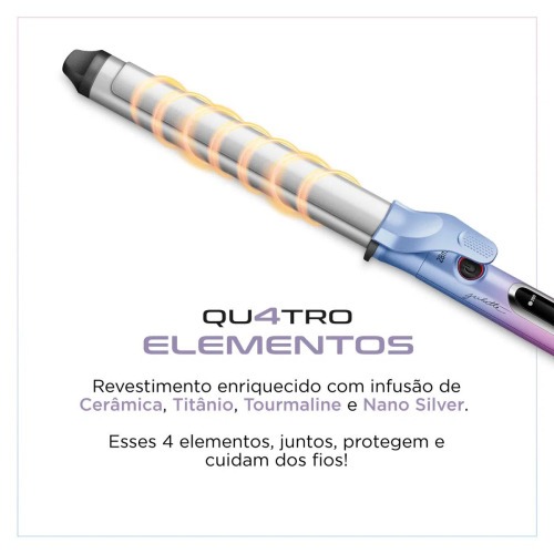 Modelador de cachos 28 mm Duo Colors 4 Elementos By Juliette - MC-JU-03  110V/220V