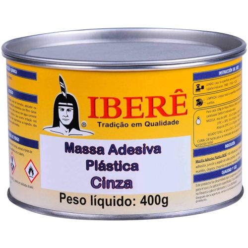 Massa pl�stica com catalisador 400 gramas cinza