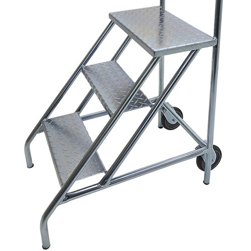 Escada plataforma de ferro 0,69 m 2 degraus + patamar - 58-E