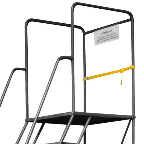 Escada plataforma de ferro 2,5 m 8 degraus + patamar - 58-B Escada plataforma de ferro 2,5 m 8 degraus + patamar - 58-B