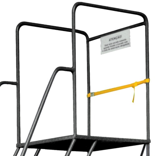 Escada plataforma de ferro 3,0 m 9 degraus + patamar - 58-C Escada plataforma de ferro 3,0 m 9 degraus + patamar - 58-C
