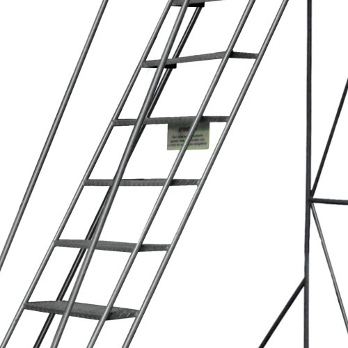 Escada plataforma de ferro 3,0 m 9 degraus + patamar - 58-C Escada plataforma de ferro 3,0 m 9 degraus + patamar - 58-C
