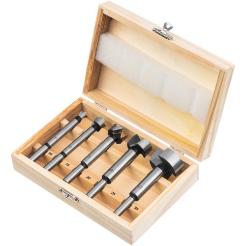 Jogo de brocas 10 a 35 mm para fechadura com 5 peças - FORSTNER Jogo de brocas 10 a 35 mm para fechadura com 5 peças - FORSTNER