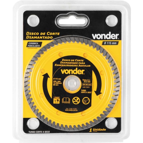 Disco diamantado turbo 115 mm para cermica e porcelanato