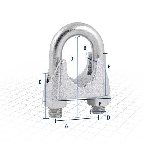 Clips para cabo de a�o 1.1/8