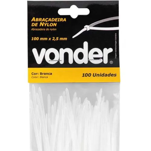 Abraçadeira de nylon 10 cm com 100 peças