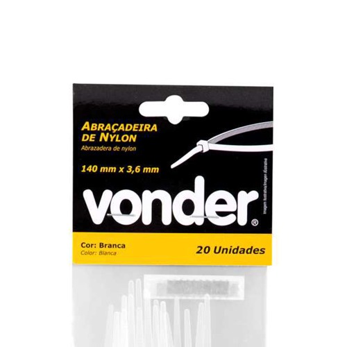 Abraçadeira de nylon 14 cm com 20 peças Abraçadeira de nylon 14 cm com 20 peças