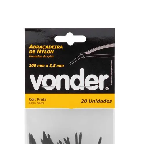 Abraçadeira de nylon 10 cm com 20 peças