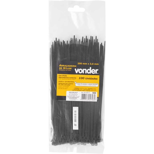 Abraadeira de nylon 20 cm com 100 peas