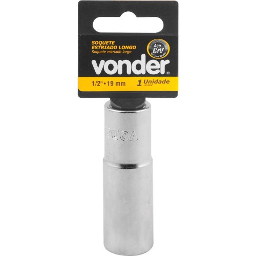 Soquete estriado longo 19 mm encaixe 1/2