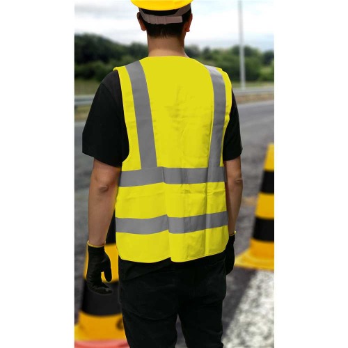 Colete refletivo tipo blusão sem bolso amarelo - CV 102   Colete refletivo tipo blusão sem bolso amarelo - CV 102