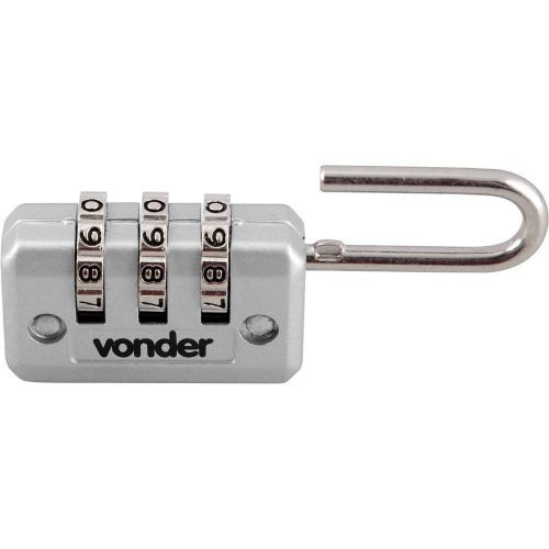 Cadeado em lat�o cinza com segredo 