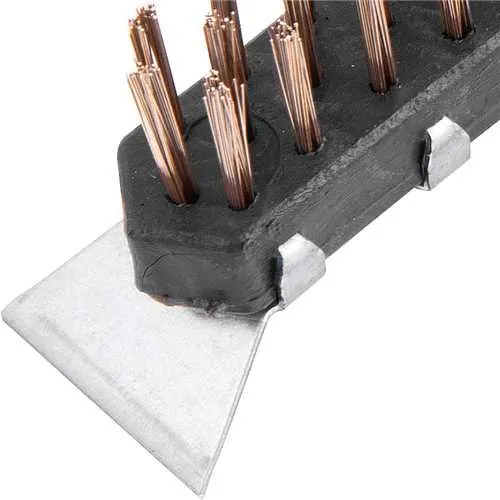 Escova de aço carbono manual com 3 fileiras