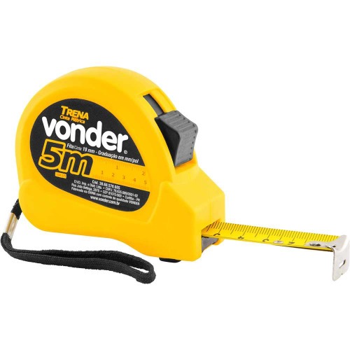 Trena com fita de ao 19 mm x 5 m com trava