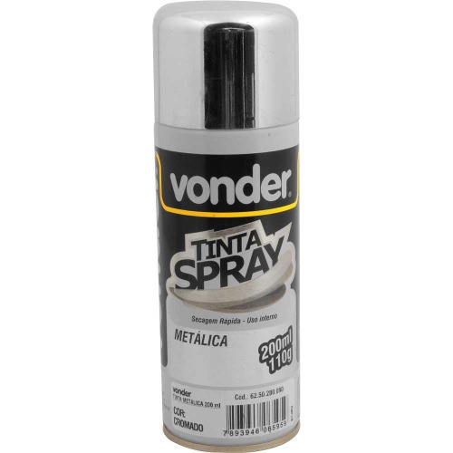 Tinta spray para uso geral metálico cromada 200 ml Tinta spray para uso geral metálico cromada 200 ml