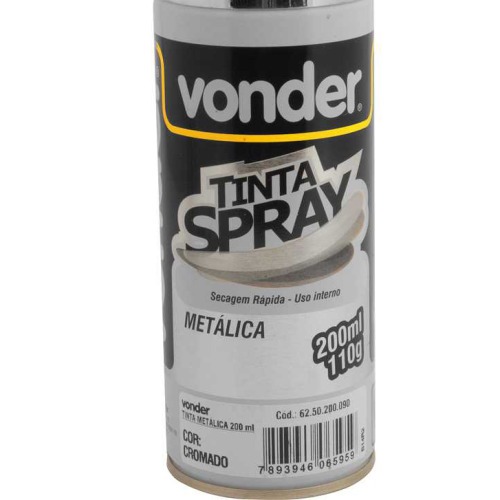 Tinta spray para uso geral metálico cromada 200 ml Tinta spray para uso geral metálico cromada 200 ml
