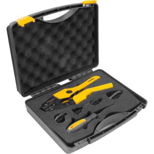 Alicate prensa terminais para fios e cabos com bitolas de 1 a 16 mm 