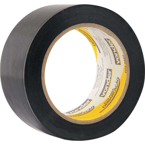 Fita adesiva para demarca��o 48 mm x 30 m preta