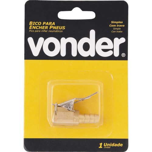 Bico simples para encher pneus com presilha Bico simples para encher pneus com presilha