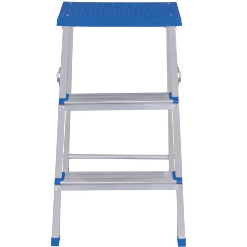 Escada banqueta de alumínio 2 degraus + patamar - 5107 Escada banqueta de alumínio 2 degraus + patamar - 5107