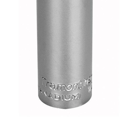 Soquete estriado longo 17 mm encaixe 1/2